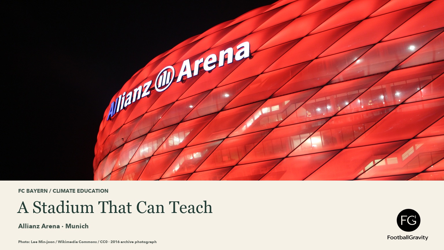 A Stadium That Can Teach: Bayern Opens Up Its Climate Work